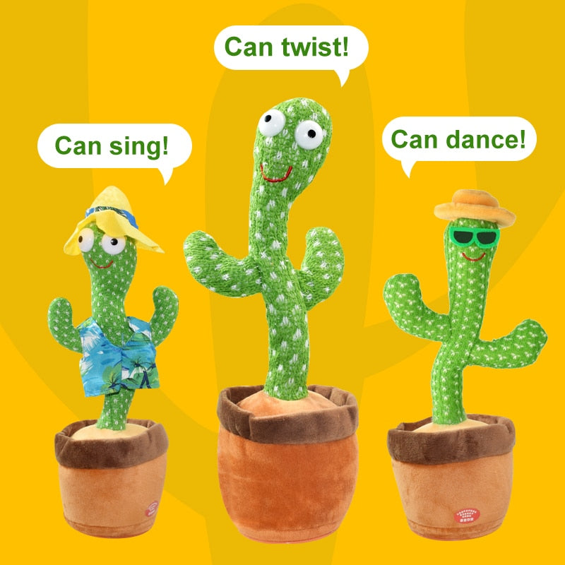 Buy Dancing Cactus Kawaii Plush Toy Singing Dancing Cactus Luminous Voice Interaction Cute Doll Education Kids Toys Home Decoration - sams toy world shops in Ahmedabad - call on 9664998614 - best kids stores in Gujarat - Near me - discounted prices