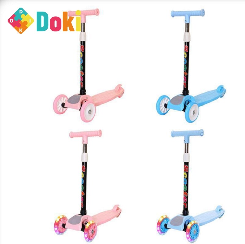 Buy Doki Toy Folding Children Scooter 2-8 Years Old Three-wheel Flashing Skateboard Swing Car Indoor And Outdoor Children's Scooter - sams toy world shops in Ahmedabad - call on 9664998614 - best kids stores in Gujarat - Near me - discounted prices