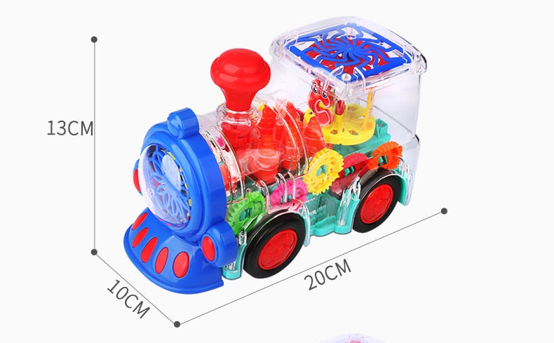 Buy Electric Transparent Gear Train Universal Walking Colorful Lights Musical Toys For Children 2022 best Gift For Kids - sams toy world shops in Ahmedabad - call on 9664998614 - best kids stores in Gujarat - Near me - discounted prices
