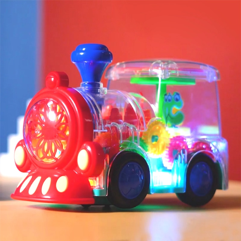 Buy Electric Transparent Gear Train Universal Walking Colorful Lights Musical Toys For Children 2022 best Gift For Kids - sams toy world shops in Ahmedabad - call on 9664998614 - best kids stores in Gujarat - Near me - discounted prices