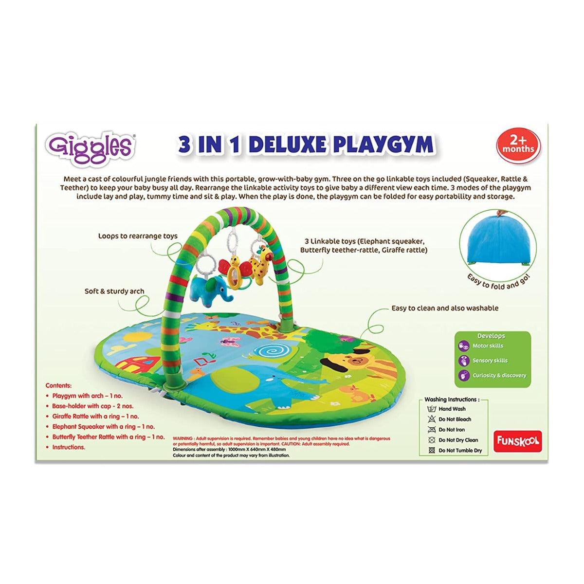 Giggles 3 In 1 Deluxe Playgym For Ages 0-3 Years | Funskool | sams toy - samstoy.in