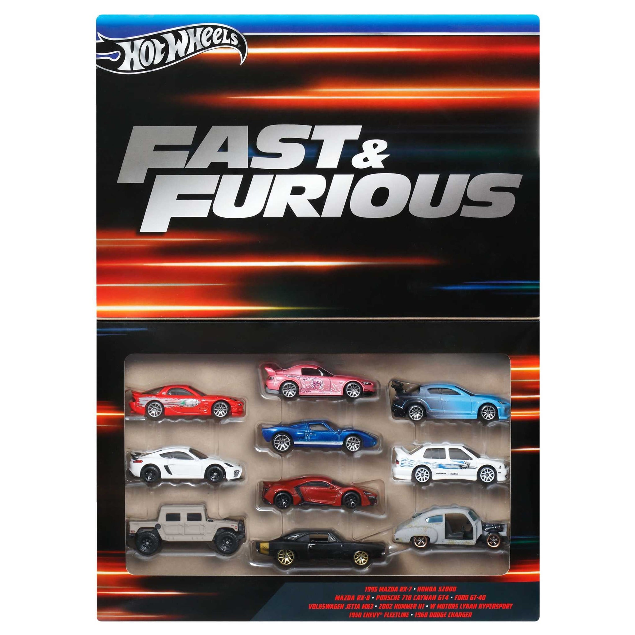 World Fast Toy Hot Wheels Fast & Furious 1:64 Scale Die-Cast Toy Cars | Set of 10 ...