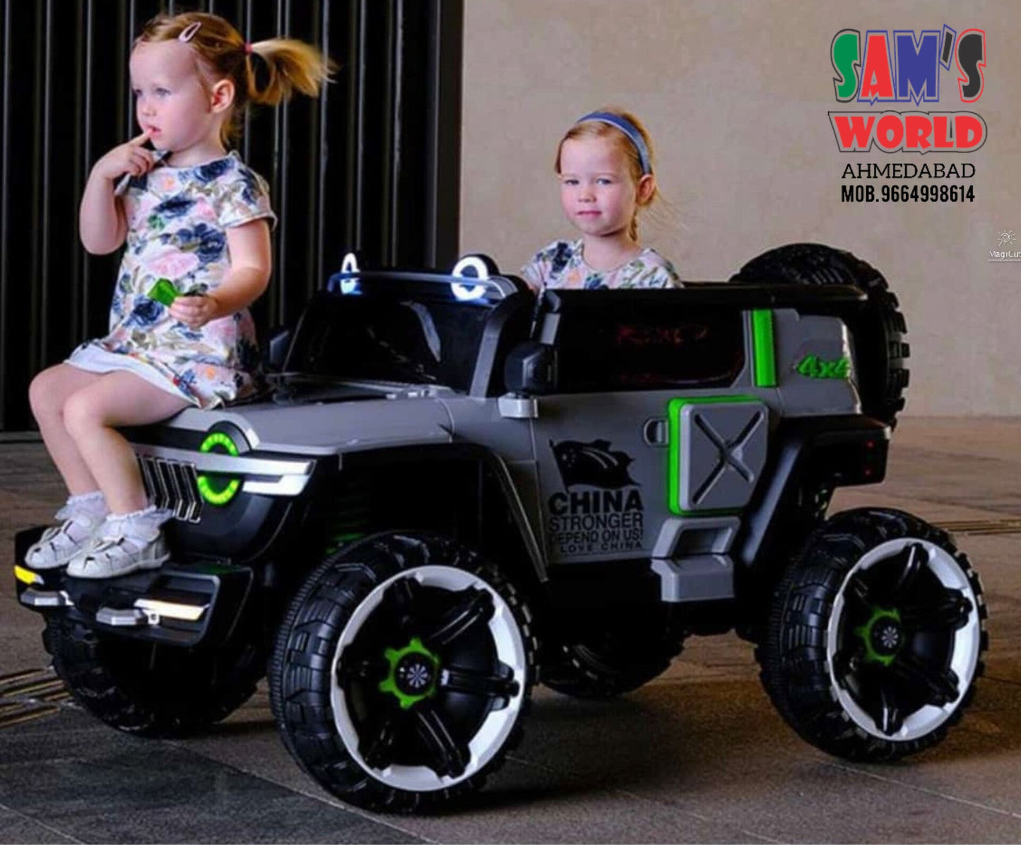 Kids Ride On Jumbo Size Jeep 4x4 Heavy Duty | Super Jeep WN-1166 - samstoy.in