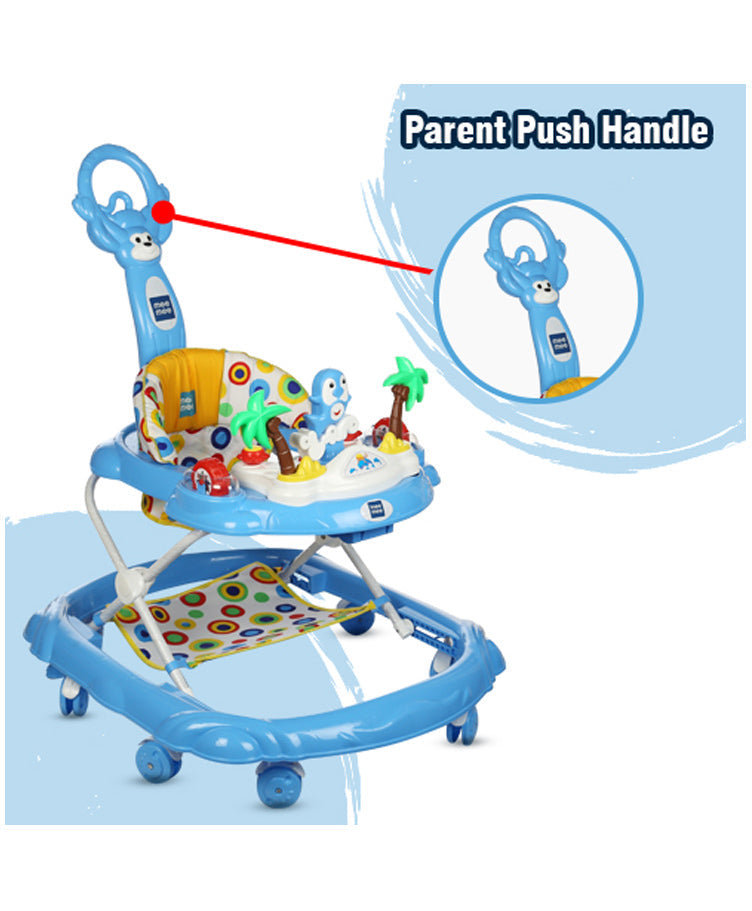 Buy Mee Mee Baby Walker with Push Handle - Blue - sams toy world shops in Ahmedabad - call on 9664998614 - best kids stores in Gujarat - Near me - discounted prices
