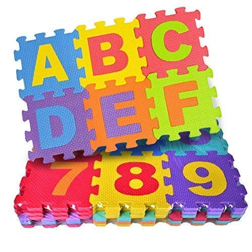 Buy New 36 Pieces Mini Puzzle Foam Mat for Kids, Inter locking Learning Alphabet and Number for children - sams toy world shops in Ahmedabad - call on 9664998614 - best kids stores in Gujarat - Near me - discounted prices