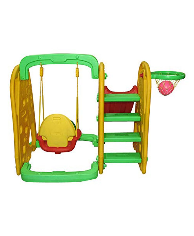 Buy Playgro Toys Elephant Slide With Swing, for kids unbreakable- PGS-215 - sams toy world shops in Ahmedabad - call on 9664998614 - best kids stores in Gujarat - Near me - discounted prices