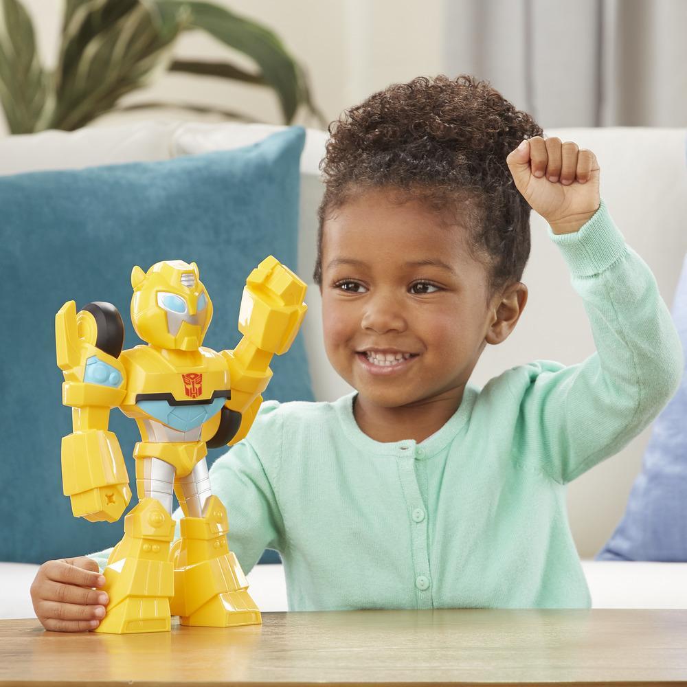 Playskool Heroes Transformers Rescue Bots Academy Mega Mighties Bumblebee Collectible 10-Inch Robot Action Figure, - samstoy.in