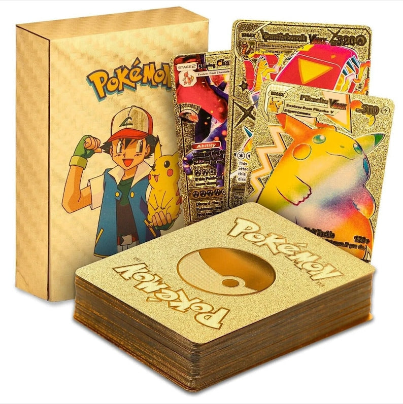 Pokemon Card Foil GOLD PACK 110 CARDS Tcg gx, vmax gx, card Charizard rare Sams Toy - samstoy.in