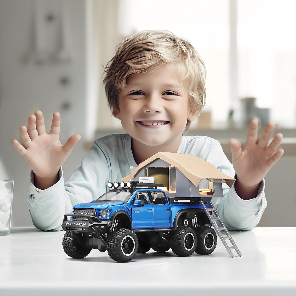 Buy TRUCKS FOR KIDS F150 RAPTOR DIECAST TRUCKS, MODEL F150 PICKUP TRUCK WITH SIGHTSEEING CABIN| PULL BACK TRUCK TOYS WITH LIGHT SOUND samstoy.in in Ahmedabad Gujarat India at lowest offer price shop in Ahmedabad Gujarat India