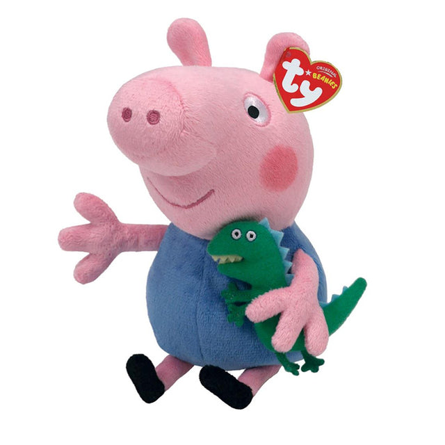 Buy TY PEPPA Pig George 15cm Kawaii Shiny Big Eyes Beanie Boo Girl Cute Plush Toy Kids Birthday Gift Sleeping Mate - sams toy world shops in Ahmedabad - call on 9664998614 - best kids stores in Gujarat - Near me - discounted prices