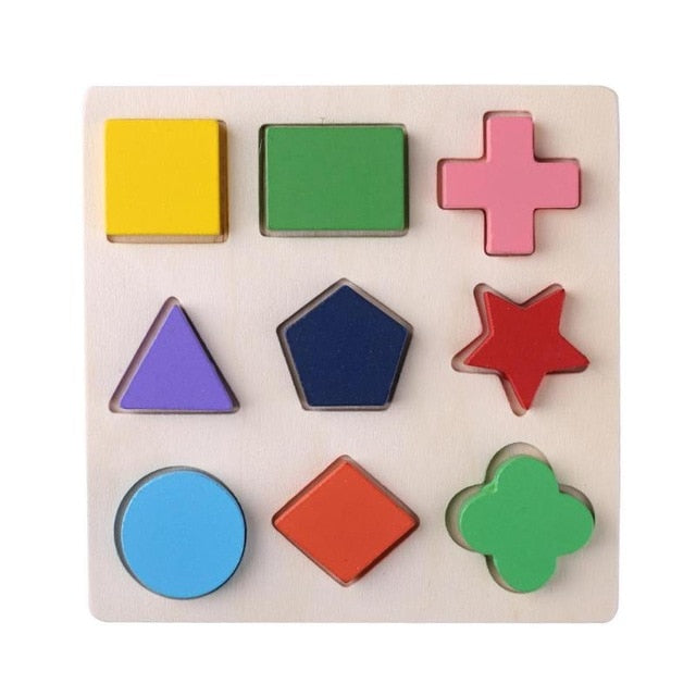 Buy Wooden Geometric Shapes Montessori Puzzle Sorting Math Bricks Preschool Learning Educational Game Baby Toddler Toys for Children - sams toy world shops in Ahmedabad - call on 9664998614 - best kids stores in Gujarat - Near me - discounted prices
