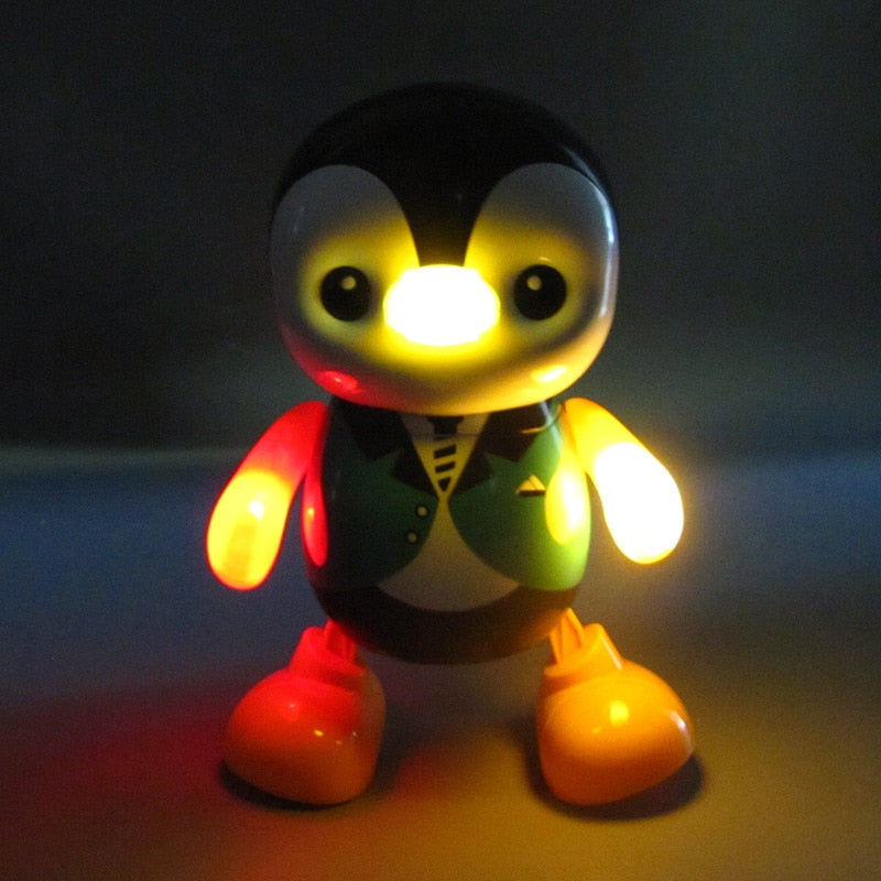 Buy Colorful Dance Penguin Shape Electric Home Kids toy LED Light Musical Cute Singing Toys - sams toy world shops in Ahmedabad - call on 9664998614 - best kids stores in Gujarat - Near me - discounted prices