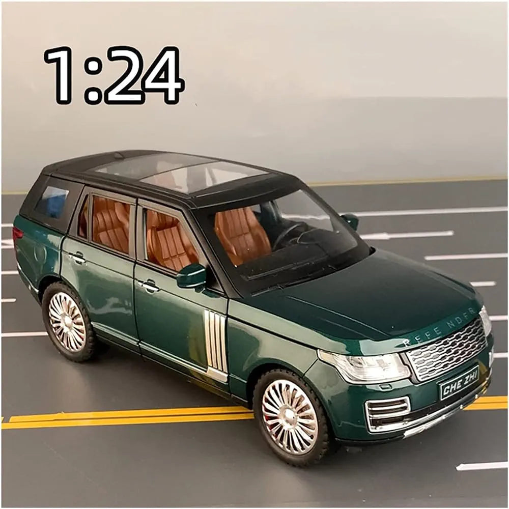 DARVICE Exclusive Alloy Metal Pull Back Die Cast Metal Car 1: 24 Refender Diecast Pullback Toy Car with Openable Doors and Light, Music Toy for Kids,