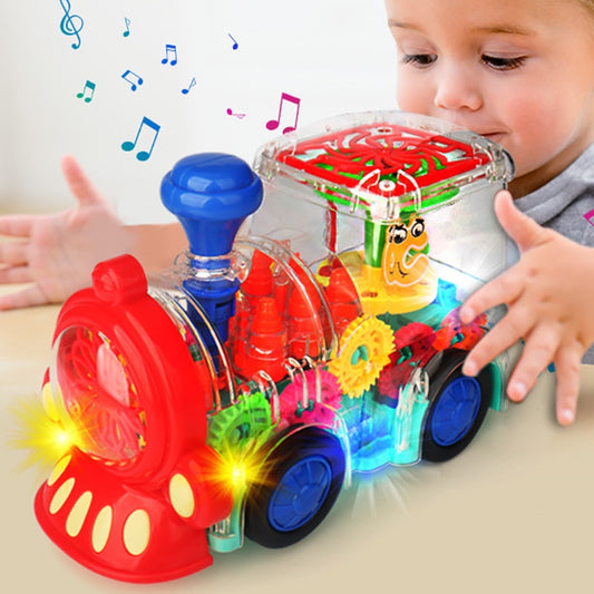 Buy Electric Transparent Gear Train Universal Walking Colorful Lights Musical Toys For Children 2022 best Gift For Kids - sams toy world shops in Ahmedabad - call on 9664998614 - best kids stores in Gujarat - Near me - discounted prices