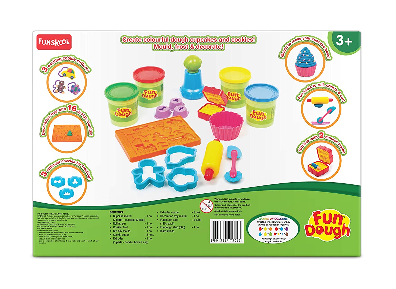 Buy Funskool Fundough - Cupcake Party, Cutting and Mouding Playset - sams toy world shops in Ahmedabad - call on 9664998614 - best kids stores in Gujarat - Near me - discounted prices