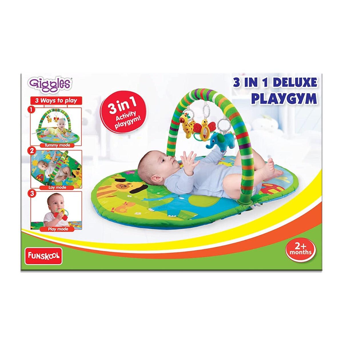 Giggles 3 In 1 Deluxe Playgym For Ages 0-3 Years | Funskool | sams toy - samstoy.in