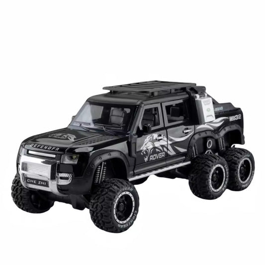 BIG SIZE LAND ROVER DEFENDER GUARD 6X6 1:24 DIECAST METAL PULLBACK TOY CAR WITH OPENABLE DOORS & LIGHT, MUSIC BOYS CAR FOR KIDS BEST TOYS GIFTS TOYS FOR KIDS [20CM ]Sam s world