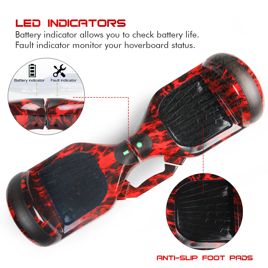 H6+ Auto Balance Hoverboard with Remote, Bag and Long Range Battery ,Balance wheel | Hower-Board Bluetooth with Light | sams world in Ahmedabad Gujarat samstoy.in