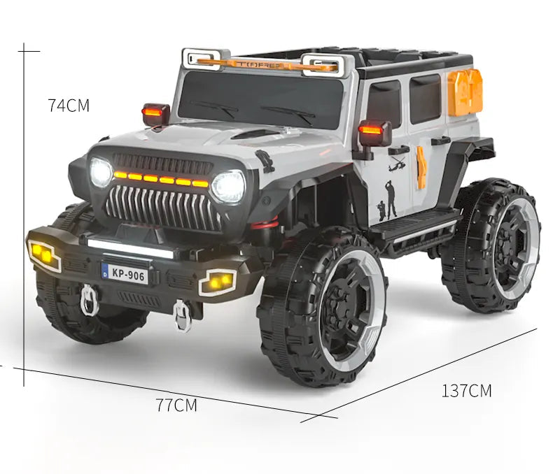 Sams Toy | KP 906 Kids Jeep Heavy Duty 4X4 | 100 Kg Weight Capacity | Ride on Jumbo Car - samstoy.in