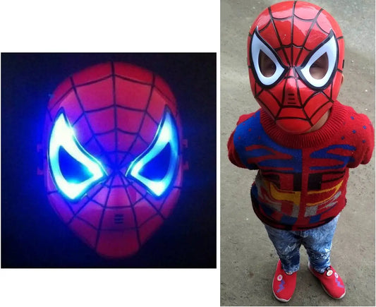 HALO NATION ® Superhero Spider Mask LED Light Spider Mask for Boys Kids Superhero Mask - Pack of 2 samstoy.in