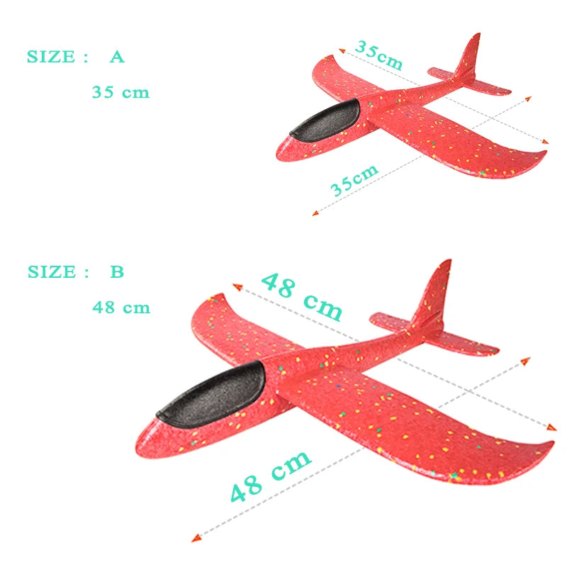 Sams Toy World Children's DIY Hand Throwing Airplane Toy Glider Fighter Flying Toy Foam Airplane Model Outdoor Game Party Bag Fillers For Kids