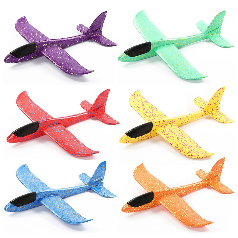 Sams Toy World Children's DIY Hand Throwing Airplane Toy Glider Fighter Flying Toy Foam Airplane Model Outdoor Game Party Bag Fillers For Kids