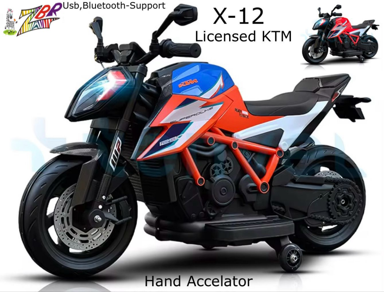 Rechargeable KTM DUKE 12V Battery Operated Ride On Bike for Kids, 1 to 10 Years | Sams Toy World Ahmedabad