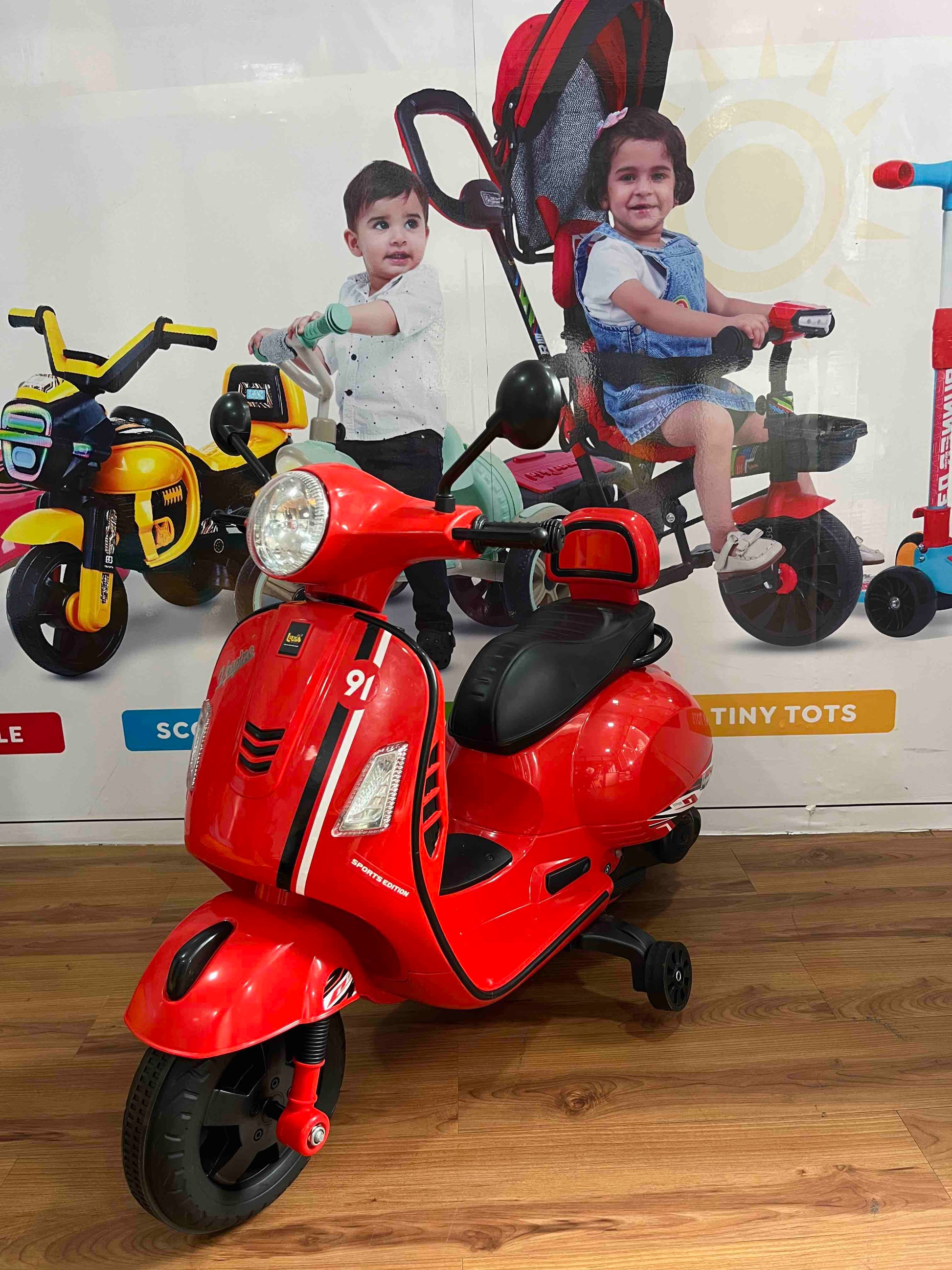 Buy Luusa Vespa Scooter for Kids | Made in India | Sams Toy World | Best Shop In Ahmedabad samstoy.in Sams toy world shop in Ahmedabad Gujarat 