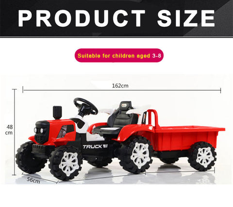 Kids Ride On Tractor with trolley 2023 New Model Big Size | Electric Power - samstoy.in