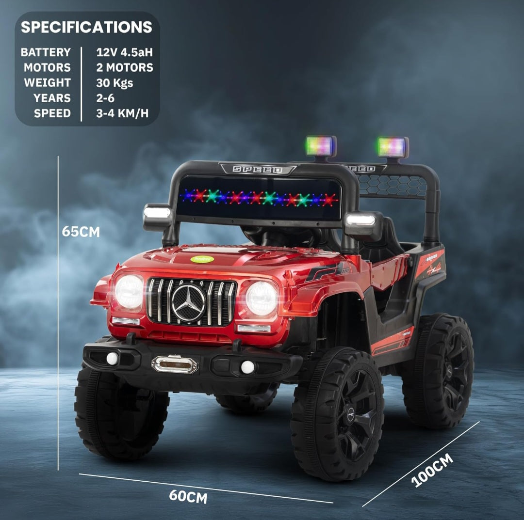 Kids Ride on Car Mercedes | 4x4 jeep G63 | Remote and self drive | Sams Toy World | Make in Gujarat | RED samstoy.in