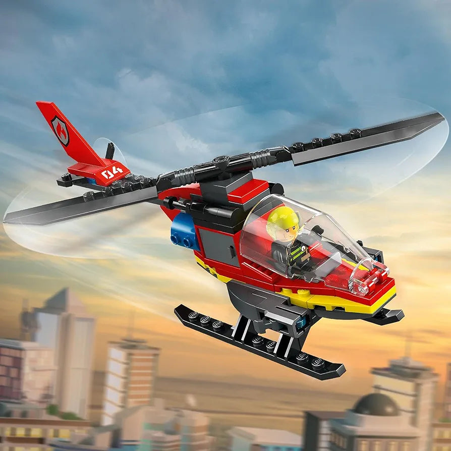 LEGO City Fire Rescue Helicopter Building Set 60411 (85 Piece) | Sam's Toys samstoy.in