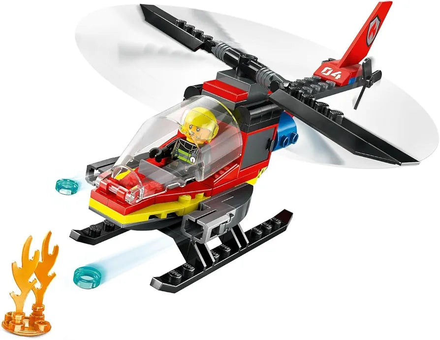 LEGO City Fire Rescue Helicopter Building Set 60411 (85 Piece) | Sam's Toys samstoy.in