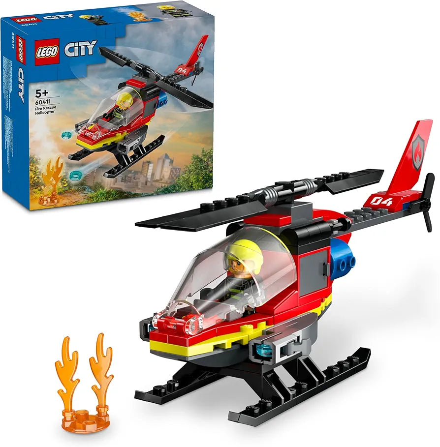 LEGO City Fire Rescue Helicopter Building Set 60411 (85 Piece) | Sam's Toys samstoy.in