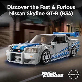 LEGO Speed Champions 2 Fast 2 Furious Nissan Skyline GT-R (R34) 76917 319 Pieces. | Sam's Toys world samstoy.in