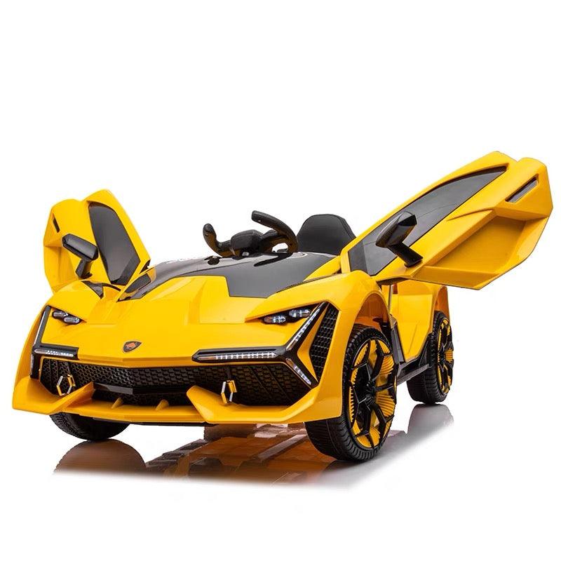Battery operated Luxurious Yellow Lamborghini Racing Electric Car For Kids | Make in Gujarat