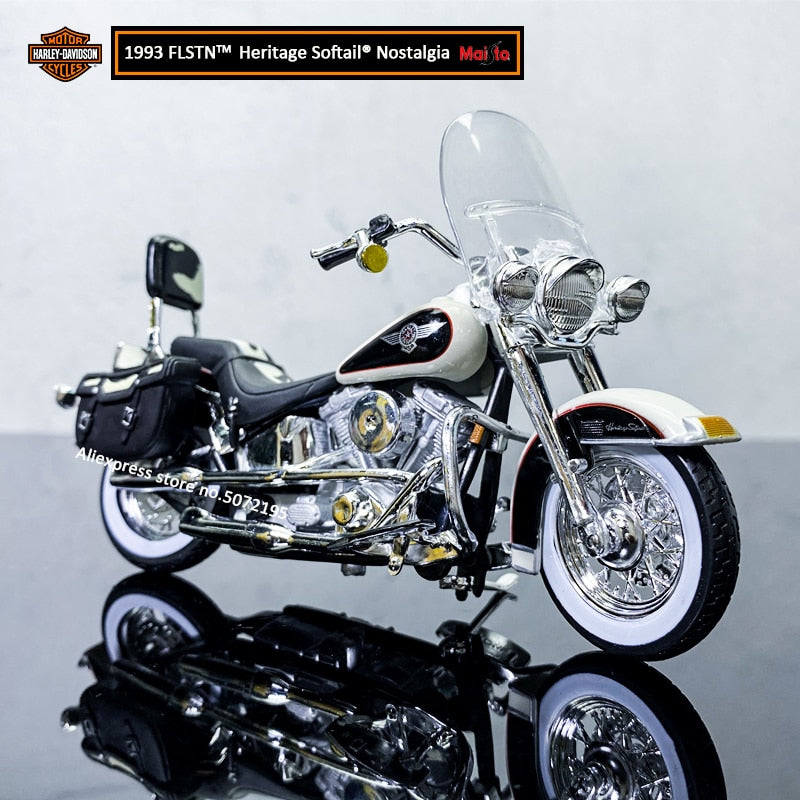 Buy Maisto 1:18 HARLEY-DAVIDSON 1993 FLSTN Heritage Softail Alloy Diecast Motorcycle Model Workable Toy Gifts Toy Collection - sams toy world shops in Ahmedabad - call on 9664998614 - best kids stores in Gujarat - Near me - discounted prices