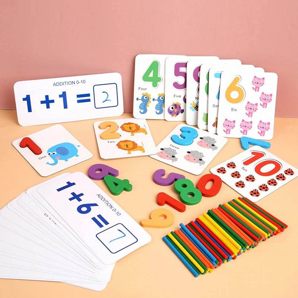 Mathematics Game Calculation Matching Puzzles to Sight Numbers Flash Cards Sam's Toys world samstoy.in