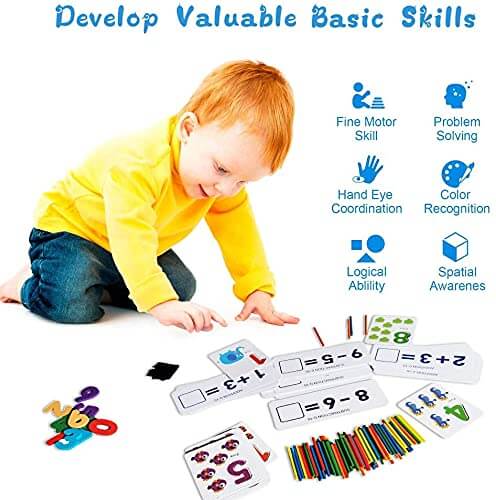 Mathematics Game Calculation Matching Puzzles to Sight Numbers Flash ...
