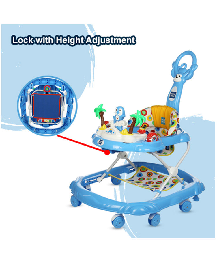 Buy Mee Mee Baby Walker with Push Handle - Blue - sams toy world shops in Ahmedabad - call on 9664998614 - best kids stores in Gujarat - Near me - discounted prices