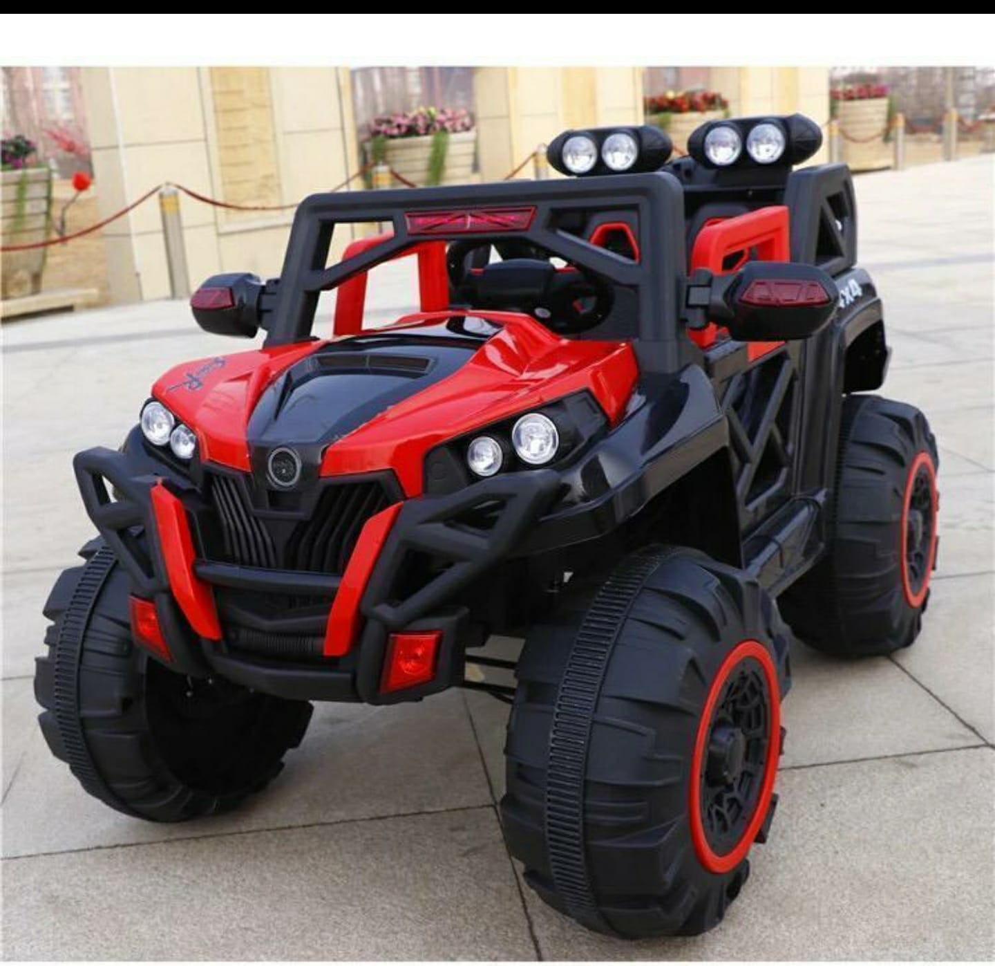 New 2023 jumbo 4×4 Jeep for Heavy Duty. 12v Large Size | sams toy world | RED | 2188 - samstoy.in