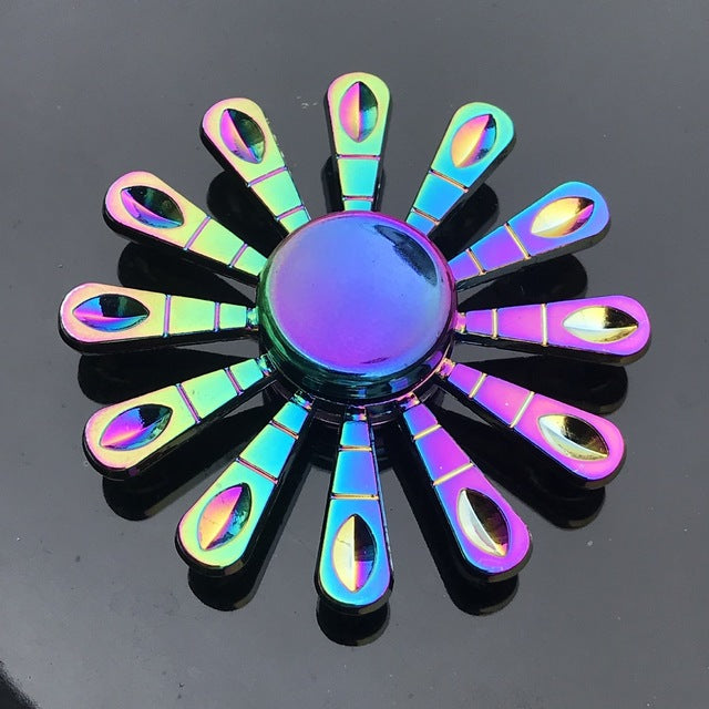 New Rainbow Metal Hand Spinner Focus Toy Ninja Fidget Spinner R188 Electroplate Hybrid Bearing Toys for Children Complementary Gifts - samstoy.in