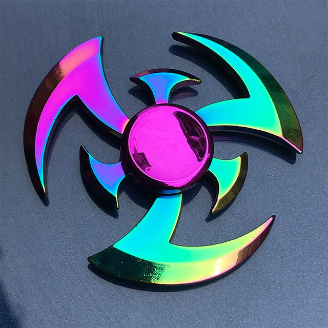 New Rainbow Metal Hand Spinner Focus Toy Ninja Fidget Spinner R188 Electroplate Hybrid Bearing Toys for Children Complementary Gifts - samstoy.in