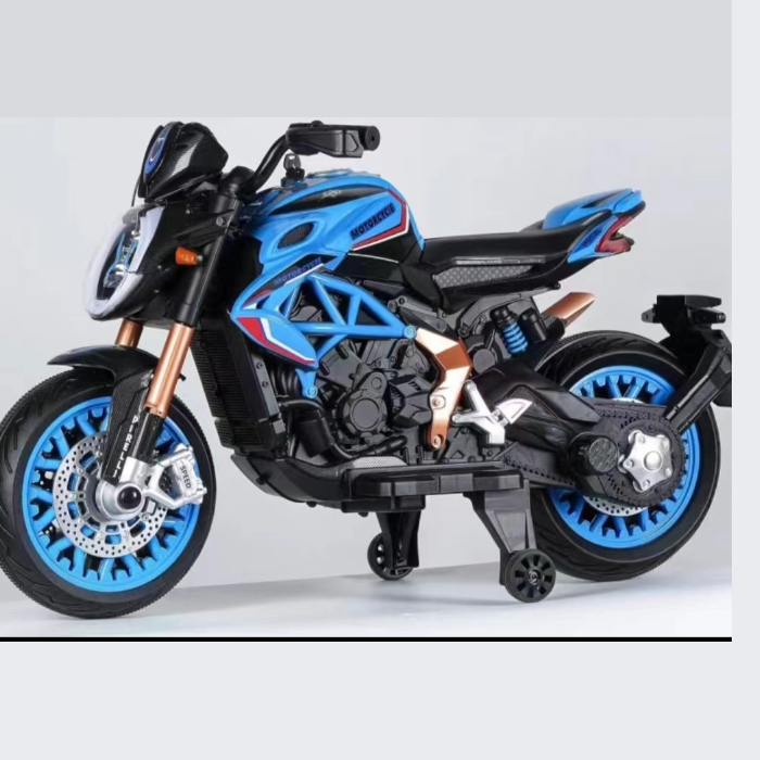 New kids 12V Battery Operated Ride On Bike For Kids, Hand Accelerator | Sams Toy World | Make in Ahmedabad samstoy.in