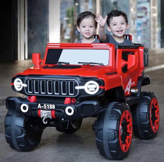 RIDE ON JEEP | BATTERY OPERATED JUMBO JEEP CAR | 4X4 A-1699 | SAM'S TOY WORLD AHMEDABAD | RED samstoy.in