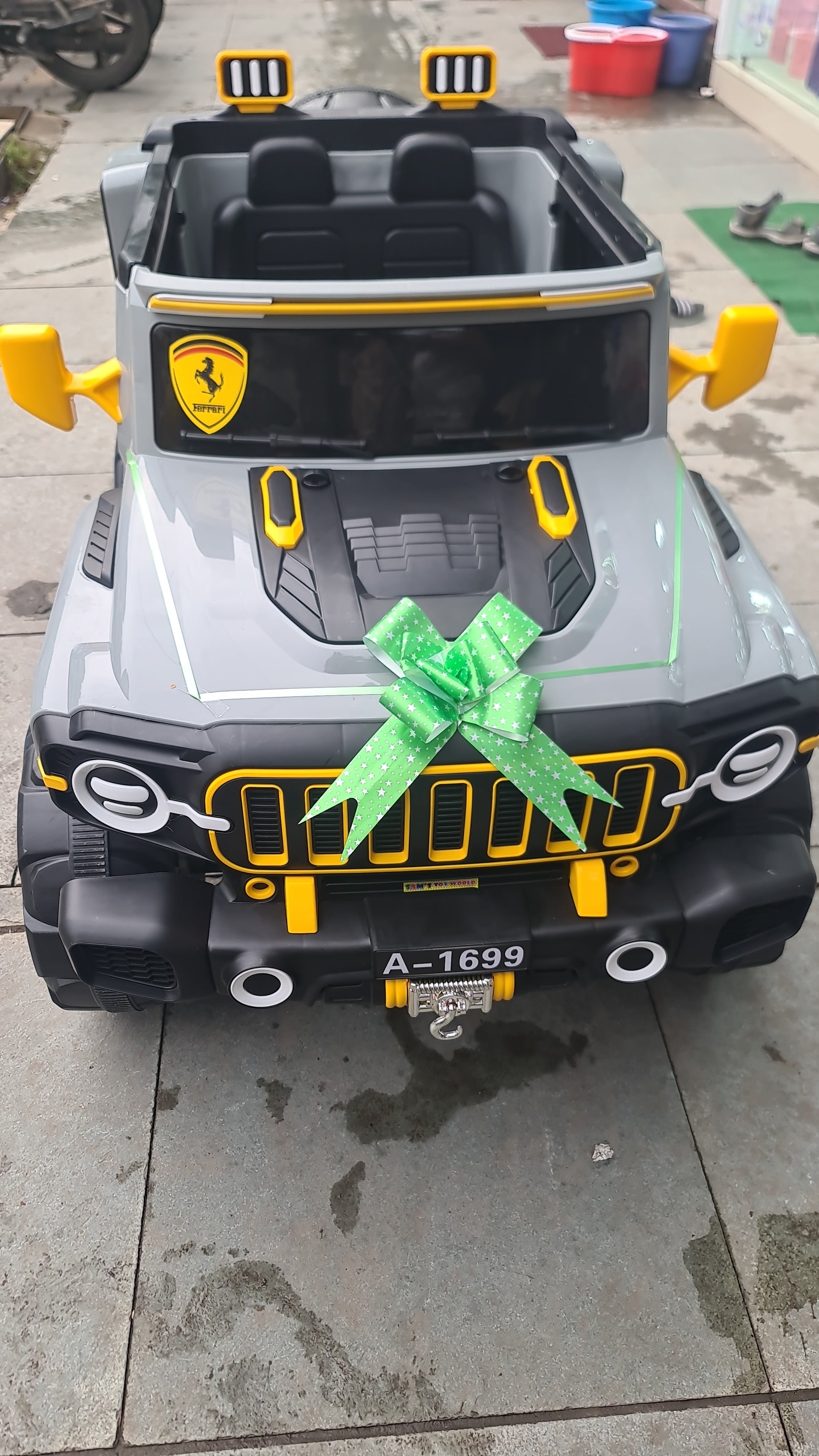 RIDE ON JEEP | BATTERY OPERATED JUMBO JEEP CAR | 4X4 | A-1699 | SAM'S TOY WORLD AHMEDABAD samstoy.in