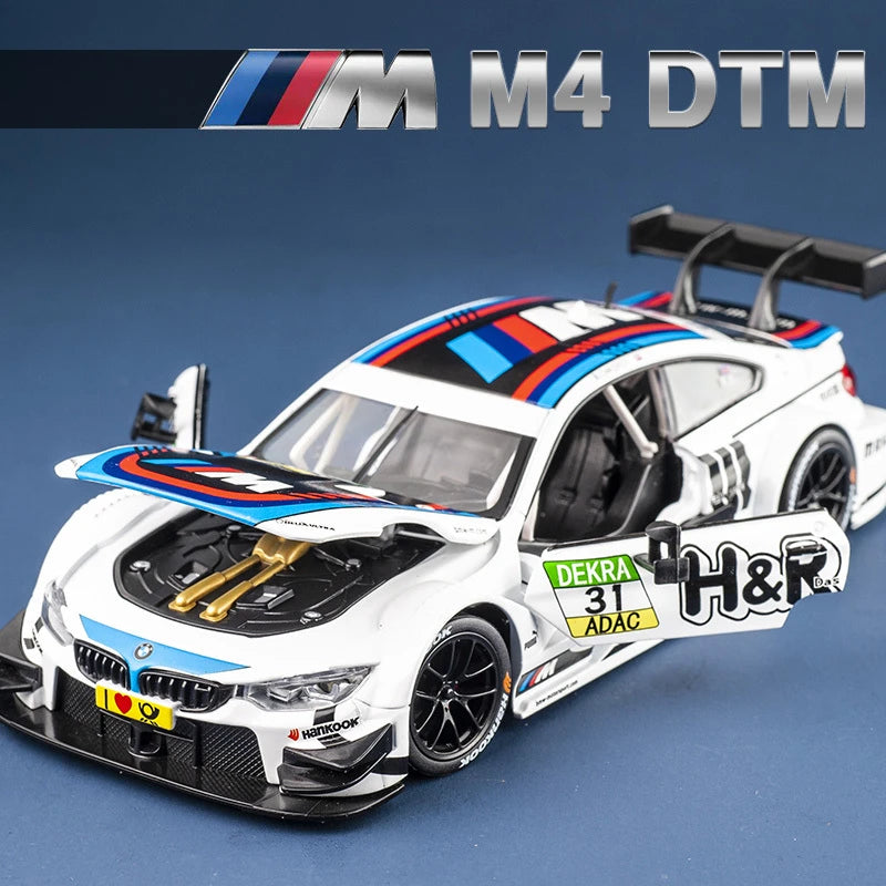 Sam's Toy World 1:24 BMW M4 GT3 AUDI R8 LMS WASA Joint Edition Alloy Sports Car Model Diecasts Metal Racing Car Model Sound Light kids Toys Gift