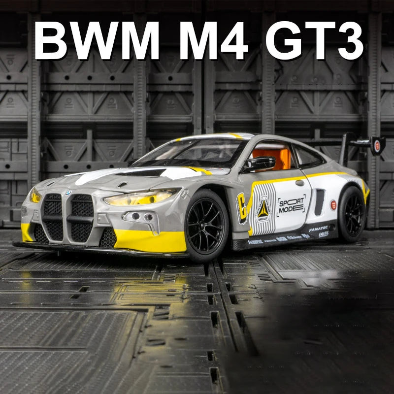 Sam's Toy World 1:24 BMW M4 GT3 AUDI R8 LMS WASA Joint Edition Alloy Sports Car Model Diecasts Metal Racing Car Model Sound Light kids Toys Gift