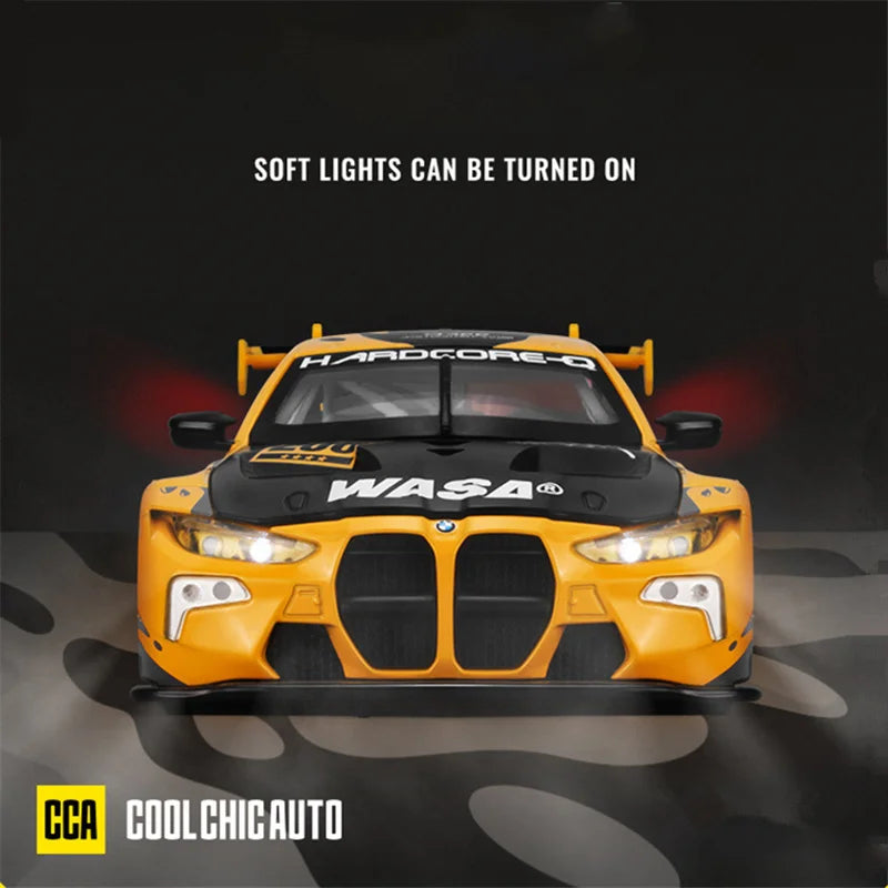 Sam's Toy World 1:24 BMW M4 GT3 AUDI R8 LMS WASA Joint Edition Alloy Sports Car Model Diecasts Metal Racing Car Model Sound Light kids Toys Gift