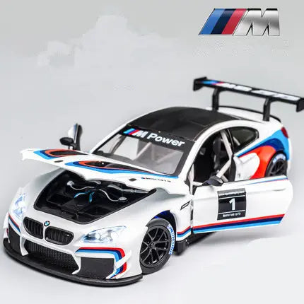 Sam's Toy World 1:24 BMW M4 GT3 AUDI R8 LMS WASA Joint Edition Alloy Sports Car Model Diecasts Metal Racing Car Model Sound Light kids Toys Gift