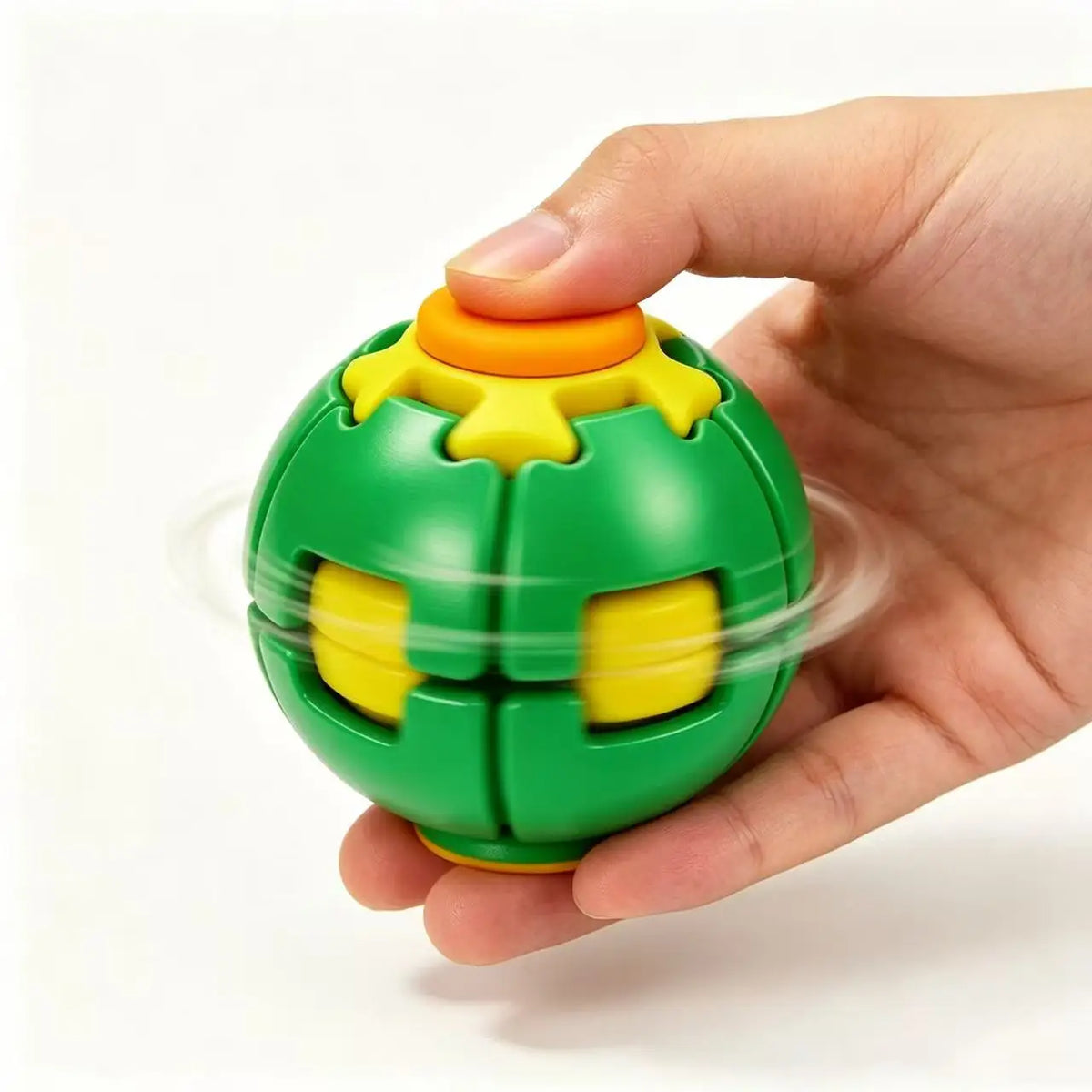 3D Printed Press-to-Spin Fidget BallOne Click Deform Fidget Spinner Ball, Smooth Rotating Stress Relief Sensory Toy